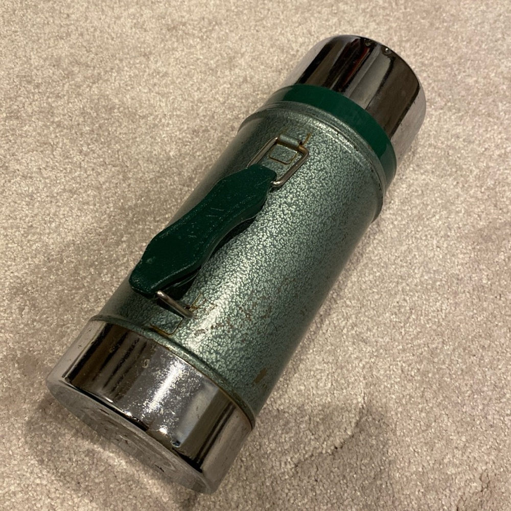 Stanley Classic Green and Silver Thermos